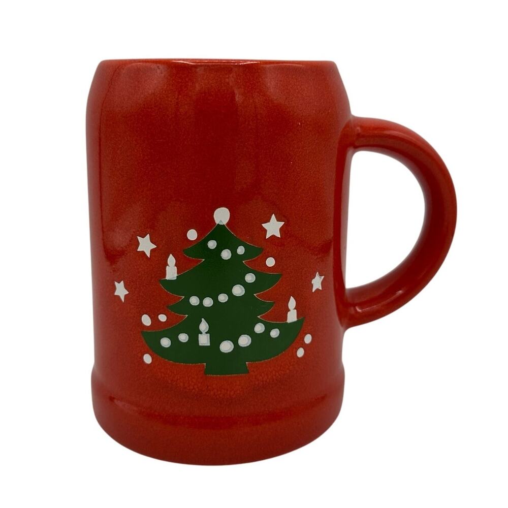Vintage Waechtersbach Christmas Tree Tankard Mug WITH STARS W. Germany Stein